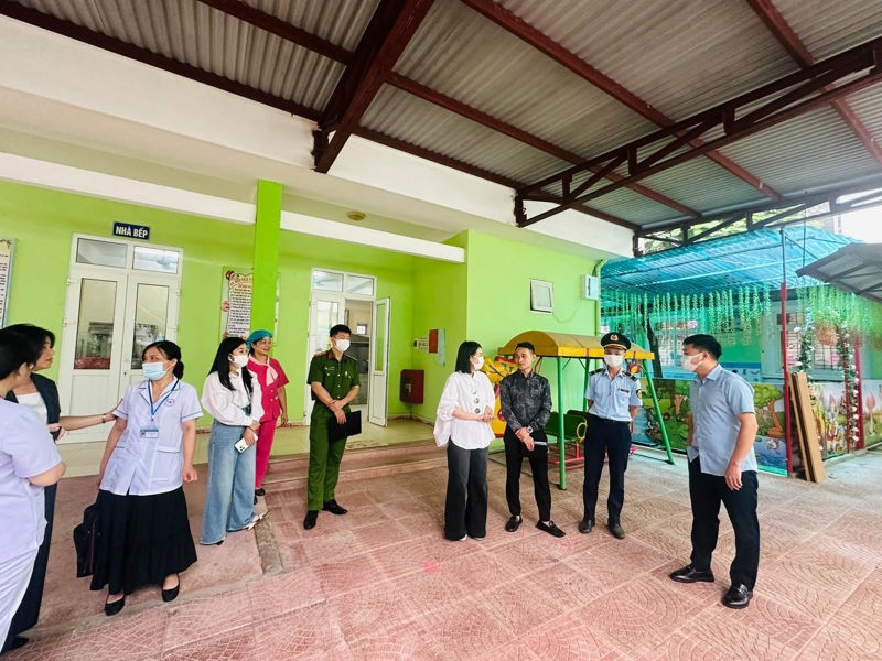TRƯỜNG MẦM NON HOA SỮA ĐÓN ĐOÀN KIỂM TRA LIÊN NGÀNH VỀ AN TOÀN THỰC PHẨM VÀ Y TẾ TRƯỜNG HỌC